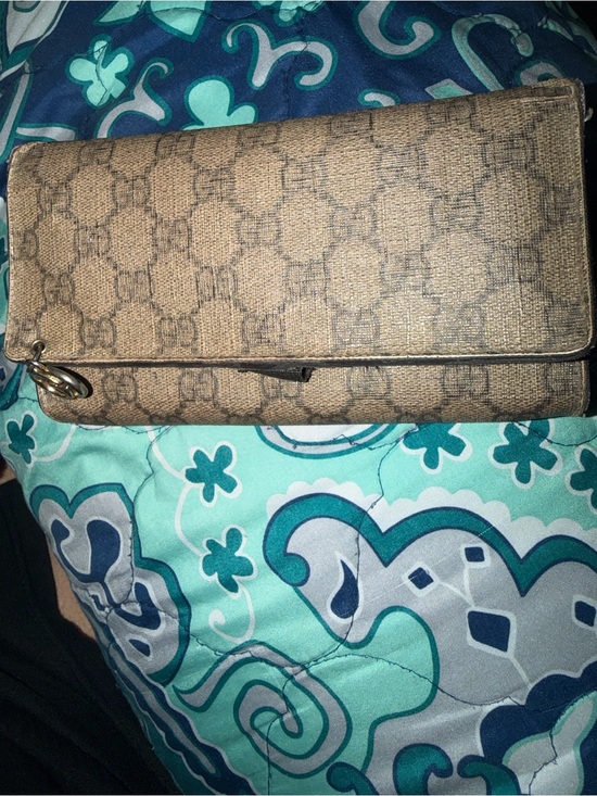 Gucci Handbags - Gucci Wallet Monogram Canvas in Tan and Brown